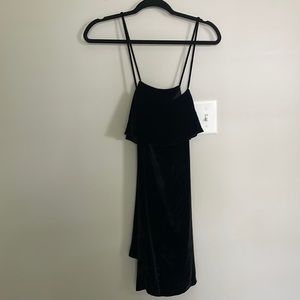 Black velvet mini dress madewell